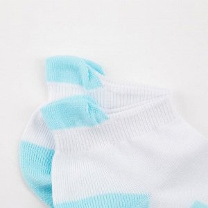 Носки женские, цвет белый/голубой, размер 23-25
