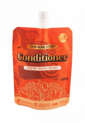 OUR HERB STORY. Кондиционер с натуральными экстрактами трав в мини упаковке Conditioner 100 мл.