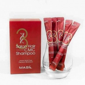 Masil. Шампунь для волос восстанавливающий с керамидами 3 Salon Hair CMC Shampoo, 8мл*20 шт.