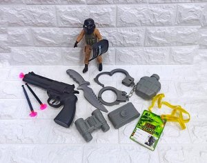 Набор для игры "Спецназ"/Набор пластиковых игрушек для мальчика/Пистолет игрушечный/Маленький военный