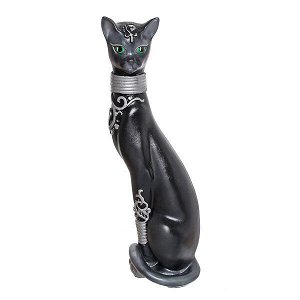 Статуэтка из гипса "Кошка Грация" 51см черная