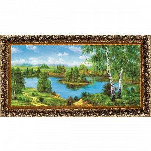 Картина 60*100 см репродукция в золотой раме B803