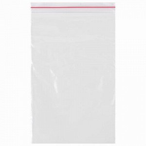 Пакеты с замком ZIP LOCK "зиплок", комплект 100 шт., 80х120 мм, ПВД, толщина 35 микрон, BRAUBERG, 606209