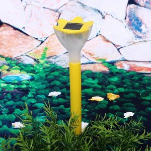 Фонарь садовый "Цветок" 35см, на солнечной батарее, пластик