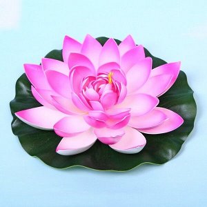 Растение водоплавающее "Кувшинка Розитта" d-28см розовая