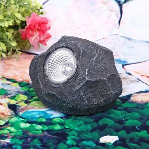 Фонарь садовый "Камень" 13,5*9см, на солнечной батарее, керамика