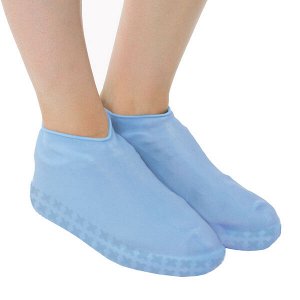 Чехлы на обувь от дождя и грязи "Прогулка" р-р L (40-44) из силикона цвет голубой