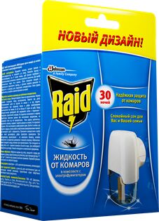 Raid® электрофумигатор в комплекте с жидкостью на 30 ночей