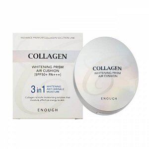 [Enough] Кушон тональный осветляющий с экстрактом коллагена 3in1 Collagen cushion, тон 13