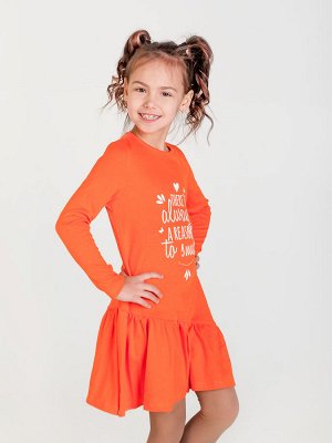 Платье Алиса д/р оранжевый