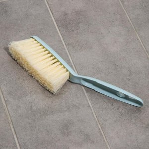 Щётки для уборки Доляна, 4 предмета: совок, 3 щётки, 30x21x12 см, голубые