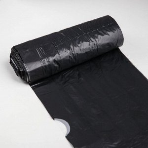 Мешки для мусора с завязками «Люкс», 35 л, 25 мкм, 45x58 см, ПВД, 15 шт, цвет чёрный