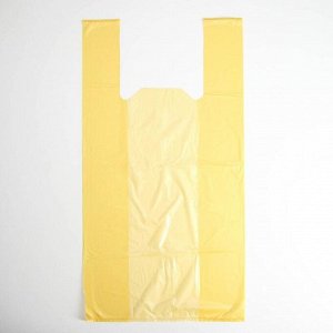 Мешки для мусора с ручками со скотч-клапаном 3 5л, ПНД, толщина 12 мкм, пласт 25 шт, цвет жёлтый