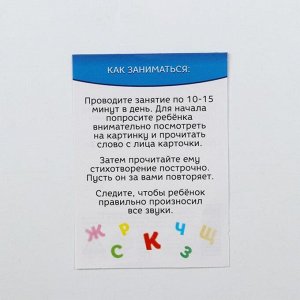 Обучающие логопедические карточки «Говорим буквы С и З», размер карточек 63 ? 87 мм