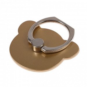 СИМА-ЛЕНД Держатель-подставка с кольцом для телефона LuazON, в форме &quot;Мишки&quot;, цвет золото
