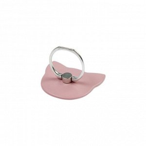 Держатель-подставка с кольцом для телефона LuazON, в форме "Кошки", розовый