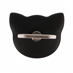 Держатель-подставка с кольцом для телефона LuazON, в форме "Кошки", чёрный