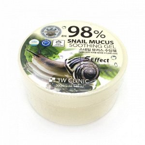 3W CLINIC Крем-гель для тела Snail Soothing Ge (purity 98%) 300 гр