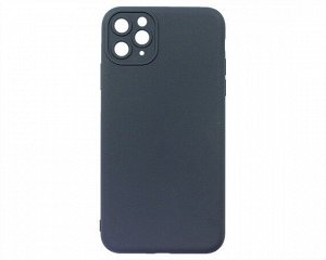 Чехол iPhone 11 Pro Max Силикон Matte 2.0mm (темно-синий)