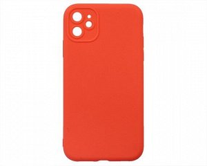 Чехол iPhone 11 Силикон Matte 2.0mm (красный коралл)