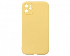 Чехол iPhone 11 Силикон Matte 2.0mm (желтый)