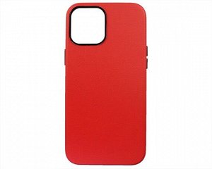 Чехол iPhone 12 Pro Max Leather Case без лого, красный