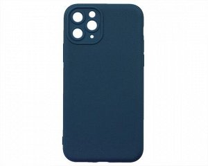 Чехол iPhone 11 Pro Силикон Matte 2.0mm (синий)