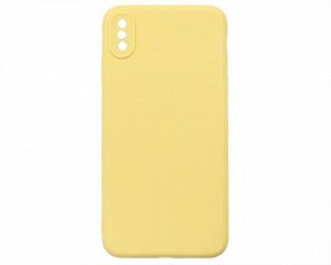 Чехол iPhone XS Max Силикон Matte 2.0mm (желтый)
