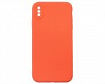 Чехол iPhone XS Max Силикон Matte 2.0mm (красный коралл)