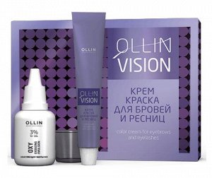 Крем-краска для бровей и ресниц чёрная OLLIN Professional 20 мл