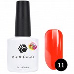 Цветной гель-лак «Pretty dolly» №11 неоновый коралловый ADRICOCO 8 мл