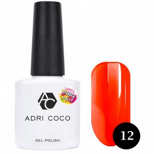 Цветной гель-лак «Pretty dolly» ADRICOCO №12 неоновый оранжевый