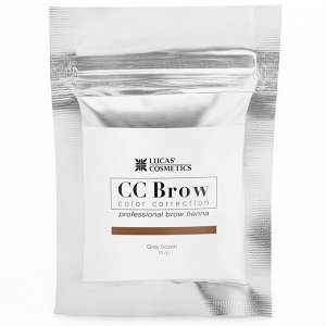 Хна для бровей серо-коричневая CC BROW Grey brown LUCAS в саше 10 гр