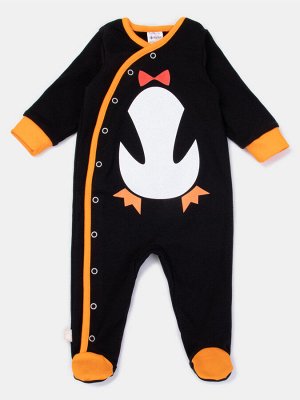 Чёрный комбинезон "Mr Penguin" для новорождённых (6310783)