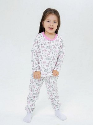Пижама: джемпер+брюки "SLEEPY (winter 20-21)" для девочки (9820732)