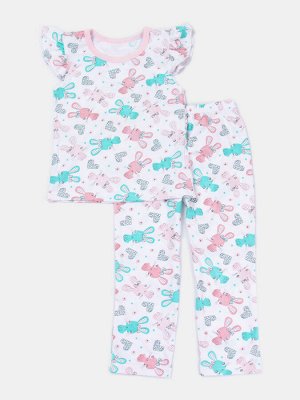 Пижама: Футболка, брюки "Пижамы 2020" для девочки (2730925)