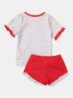 Пижама: Футболка, шорты "MS PENG" для девочки (2940821)