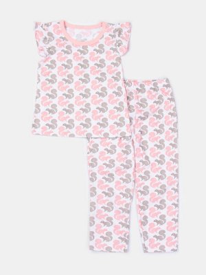 Пижама: Футболка, брюки "Пижамы 2020" для девочки (2730924)