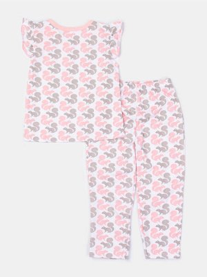 Пижама: Футболка, брюки "Пижамы 2020" для девочки (2730924)