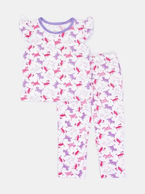 Пижама: Футболка, брюки "Пижамы 2020" для девочки (2730927)