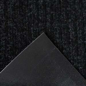 Коврик придверный с окантовкой Доляна «Стандарт», 40?60 см, цвет чёрный