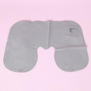 Подушка для шеи дорожная, надувная, 42 ? 27 см, цвет серый
