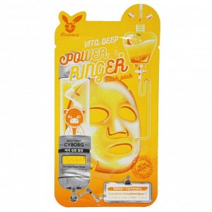 Elizavecca Тканевая маска для лица витаминизированная Power Ringer Mask Pack Vita Deep, 23 мл