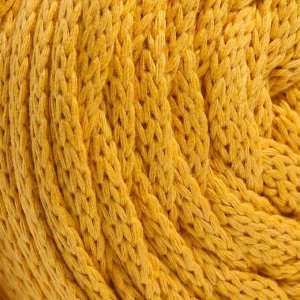 Пряжа "Macrame Cord"  60% хлопок, 40% вискоза/полиэстер 5 мм 85м/500гр (764 жёлтый)