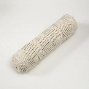 Шнур для вязания без сердечника 100% хлопок, ширина 2мм 100м/95гр (2042 льняной)