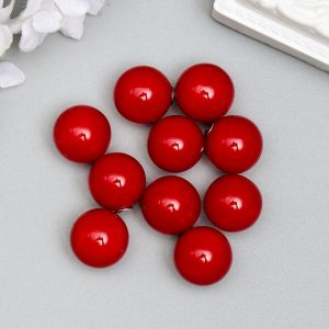 Набор бусин для творчества пластик "Красный шарик" набор 10 шт  d=1,4 см