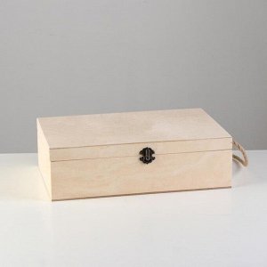 Подарочный ящик 34*21.5*10 см деревянный, с закрывающейся крышкой, с ручкой