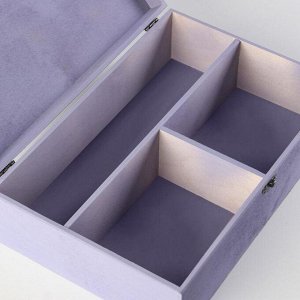 Подарочный ящик 34*21.5*10 см деревянный, с закрывающейся крышкой, фиолетовый