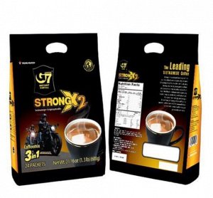 TRUNG NGUYEN Кофе растворимый   «STRONG X2» 3в1,24 пак.*25 гр