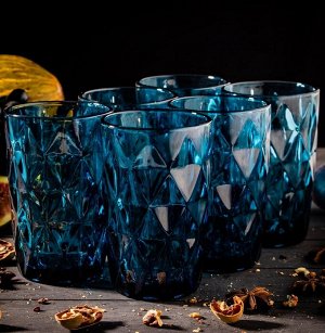Набор стаканов Magistro «Круиз», 350 мл, 8х8х12,5 см, 6 шт, цвет синий